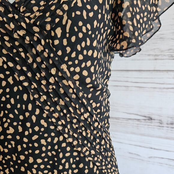 Urban Outfitters Black Speckled Flirty Dress sz Small - Picture 3 of 6